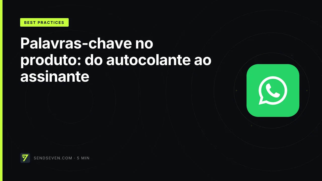 Palavras-chave no produto: do autocolante ao assinante