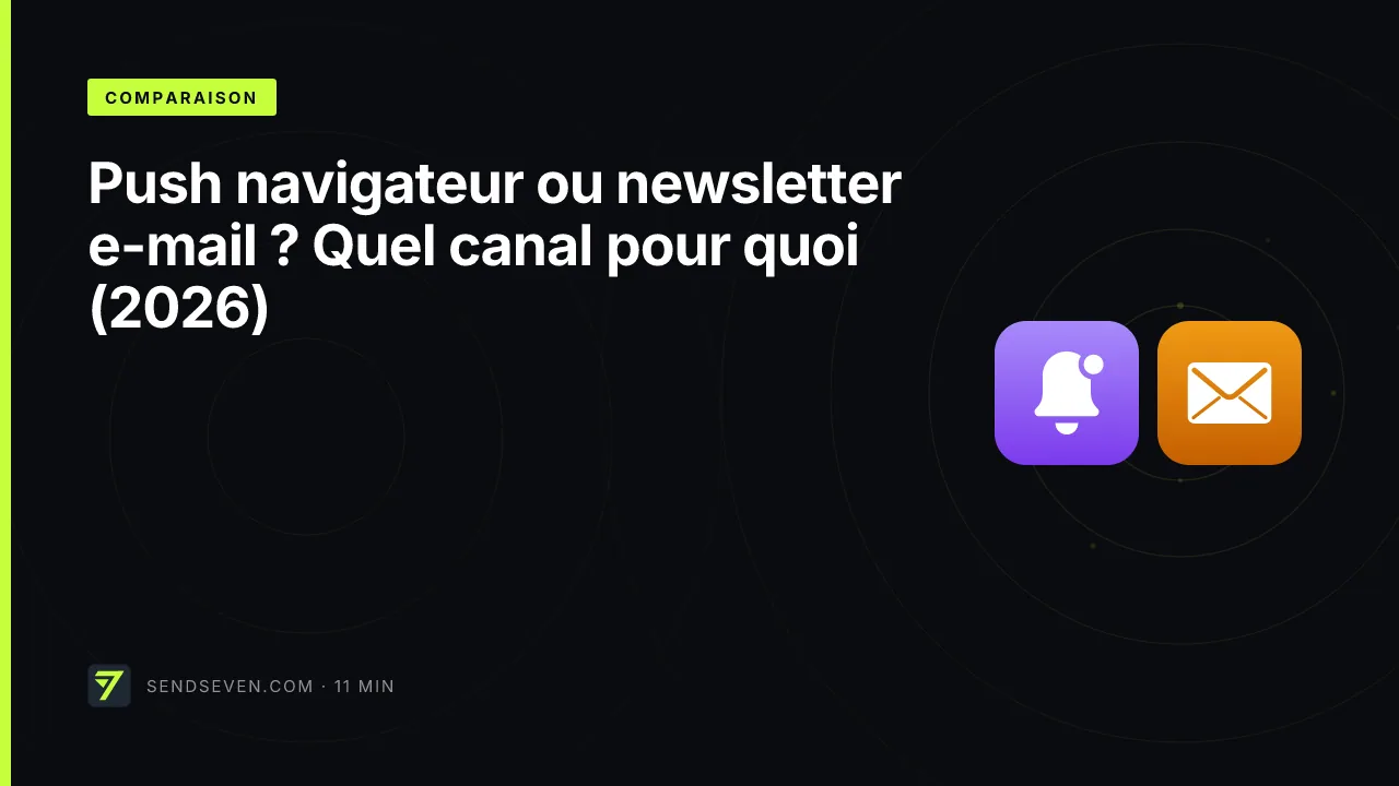 Push navigateur ou newsletter e-mail ? Quel canal pour quoi (2026)