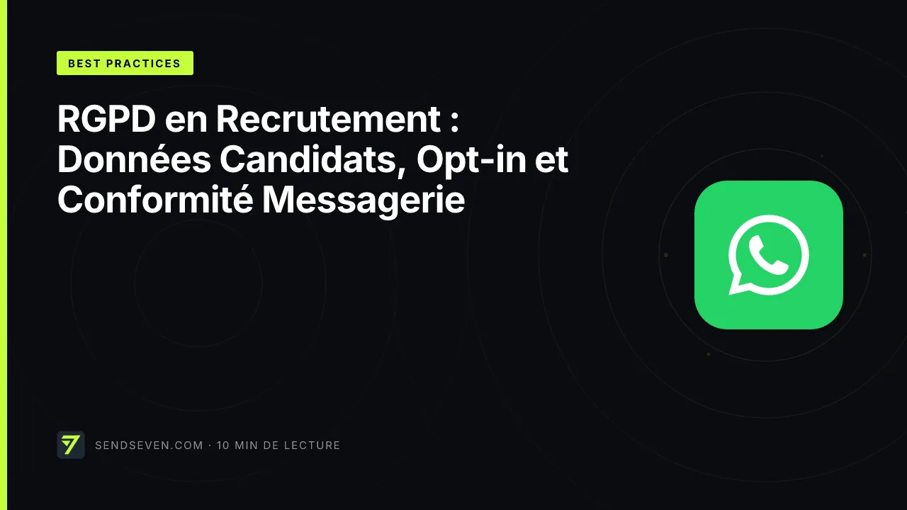 RGPD en Recrutement : Données Candidats, Opt-in et Conformité Messagerie
