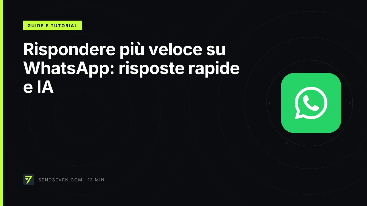 Rispondere più veloce su WhatsApp: risposte rapide e IA