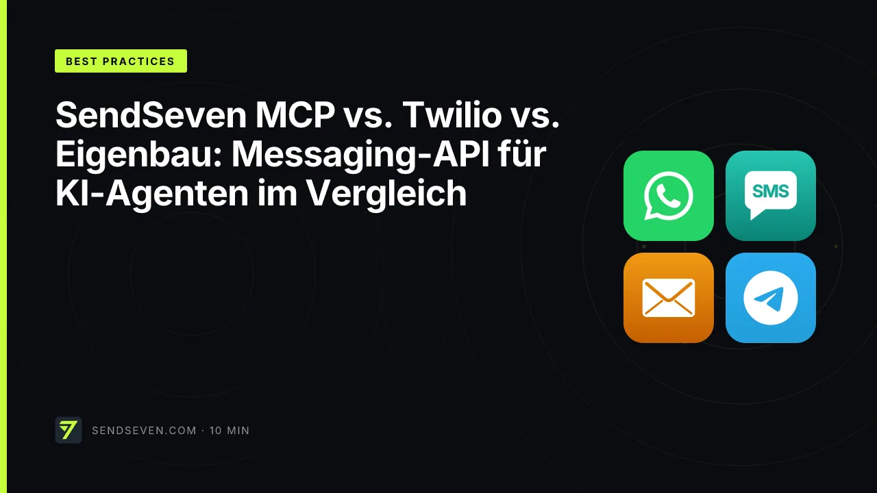 SendSeven MCP vs. Twilio vs. Eigenbau: Messaging-API für KI-Agenten im Vergleich