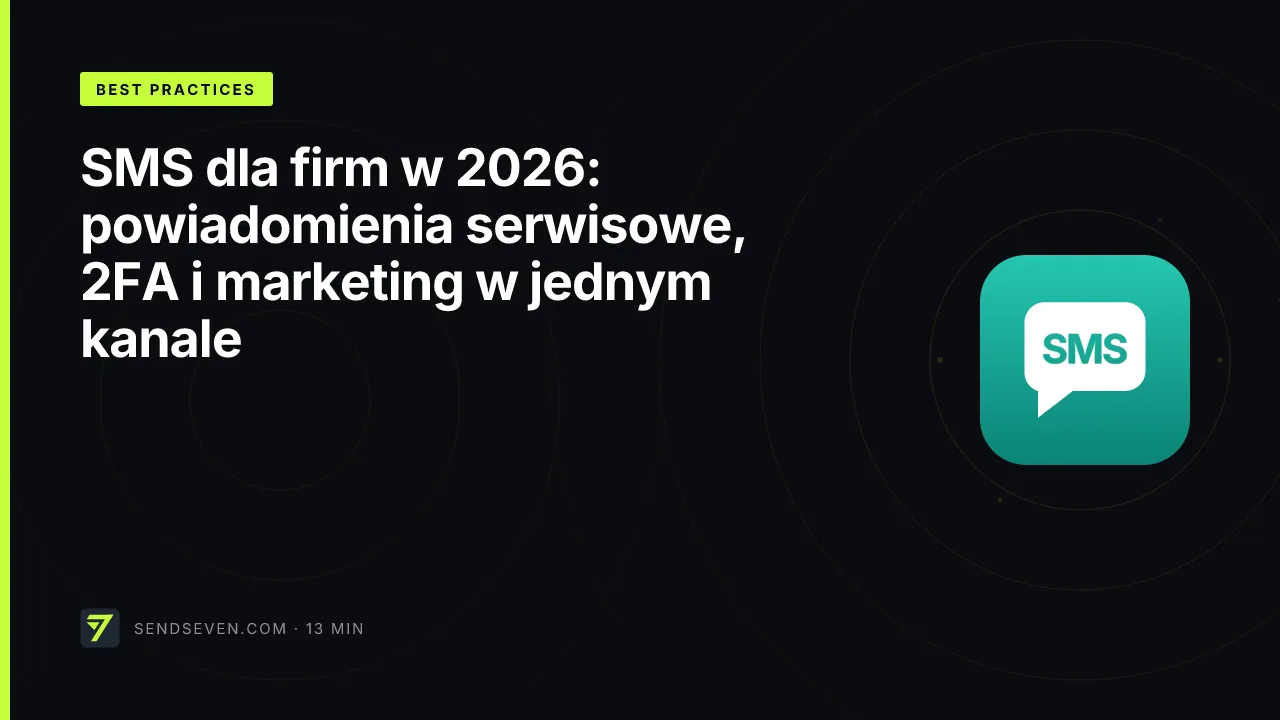 SMS dla firm w 2026: powiadomienia serwisowe, 2FA i marketing w jednym kanale