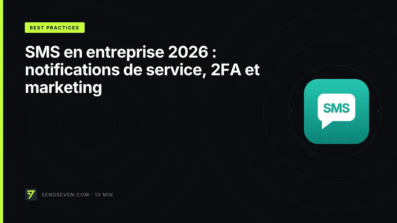SMS en entreprise 2026 : notifications de service, 2FA et marketing