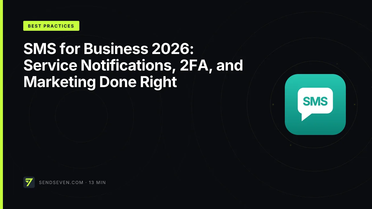 SMS for Business 2026: Service Notifications, 2FA, and Marketing Done Right