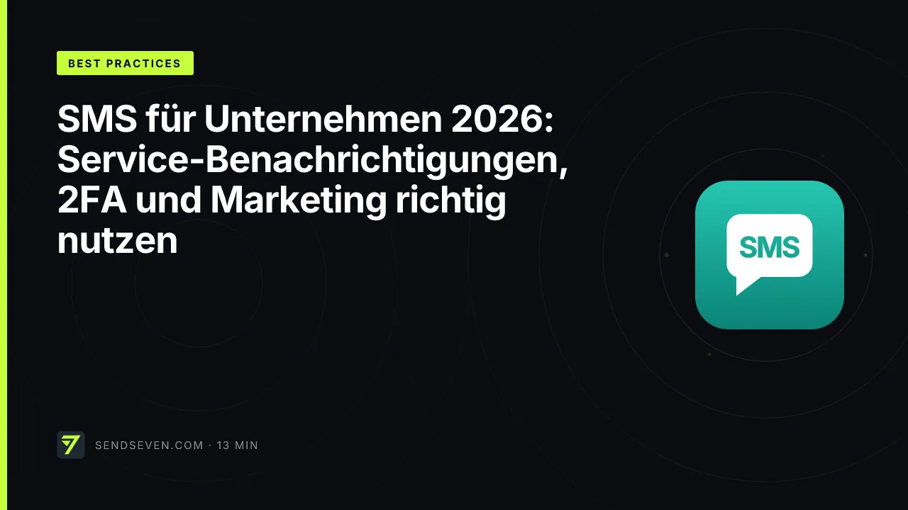 SMS für Unternehmen 2026: Service-Benachrichtigungen, 2FA und Marketing richtig nutzen