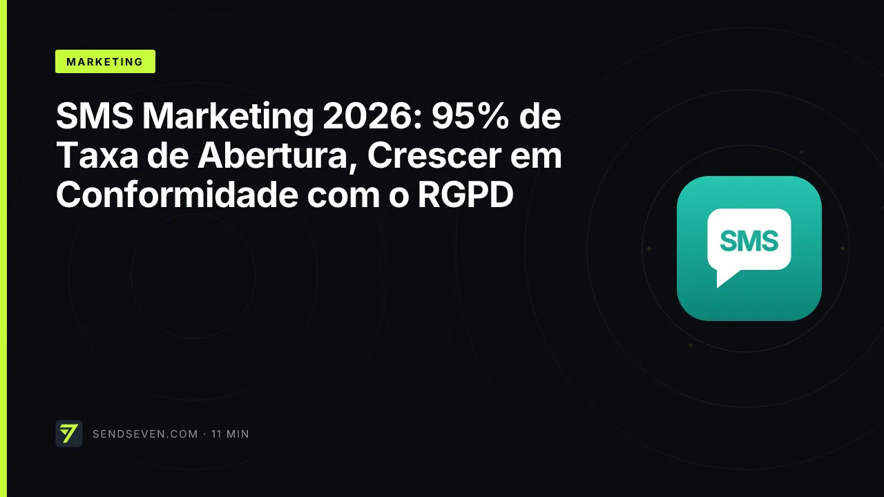 SMS Marketing 2026: 95% de Taxa de Abertura, Crescer em Conformidade com o RGPD