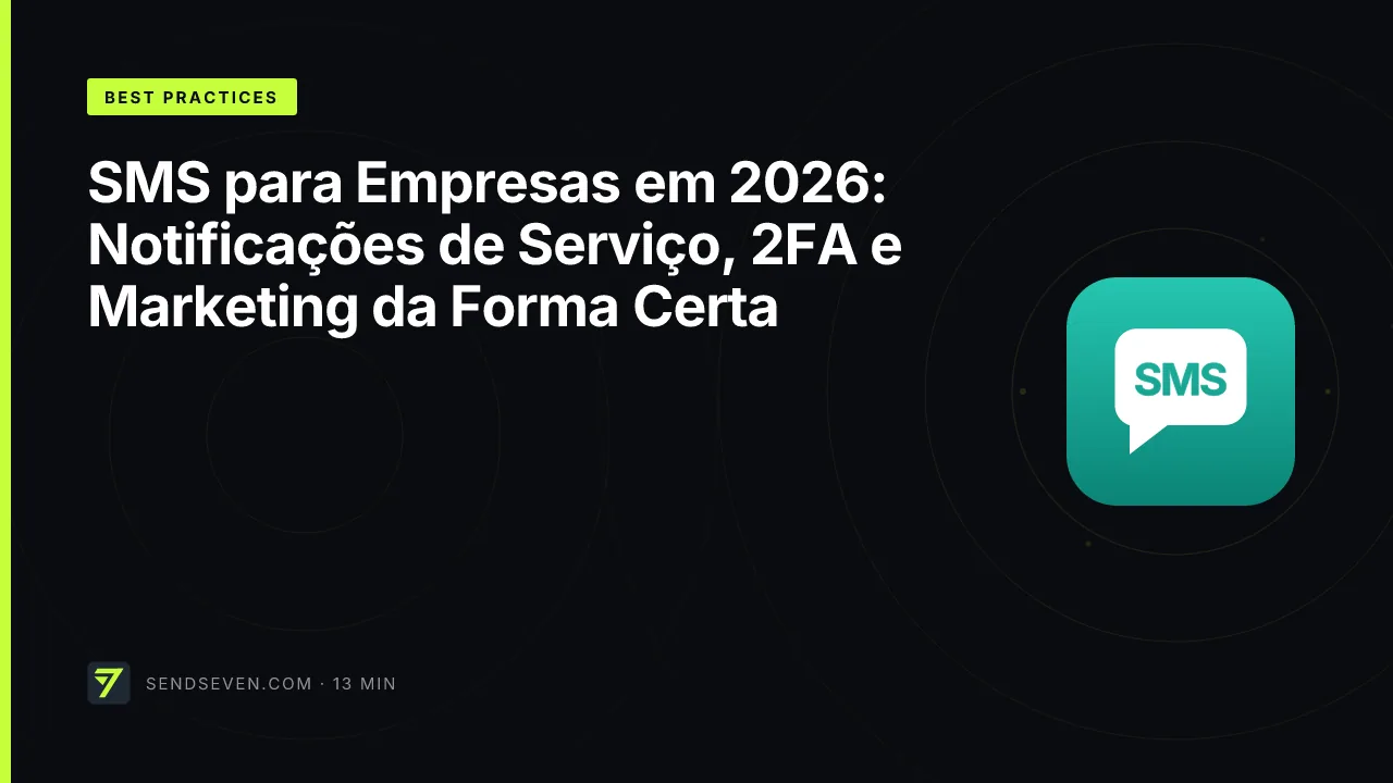 SMS para Empresas em 2026: Notificações de Serviço, 2FA e Marketing da Forma Certa