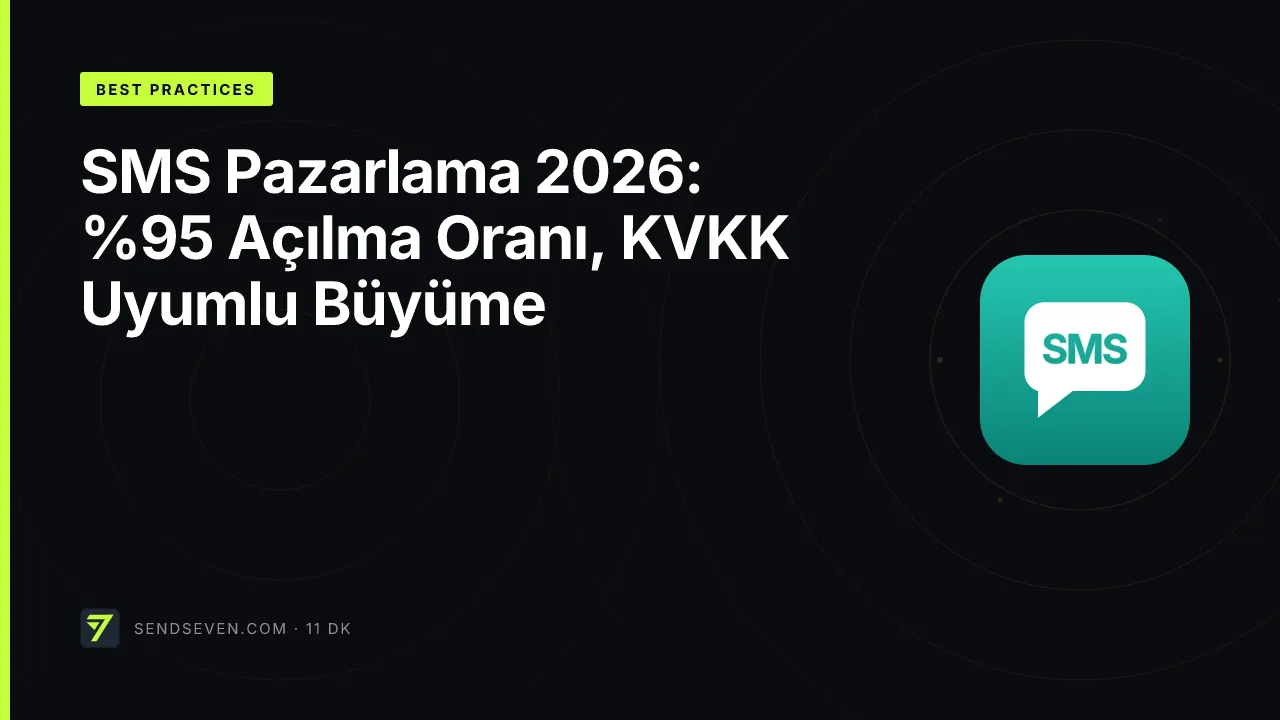 SMS Pazarlama 2026: %95 Açılma Oranı, KVKK Uyumlu Büyüme