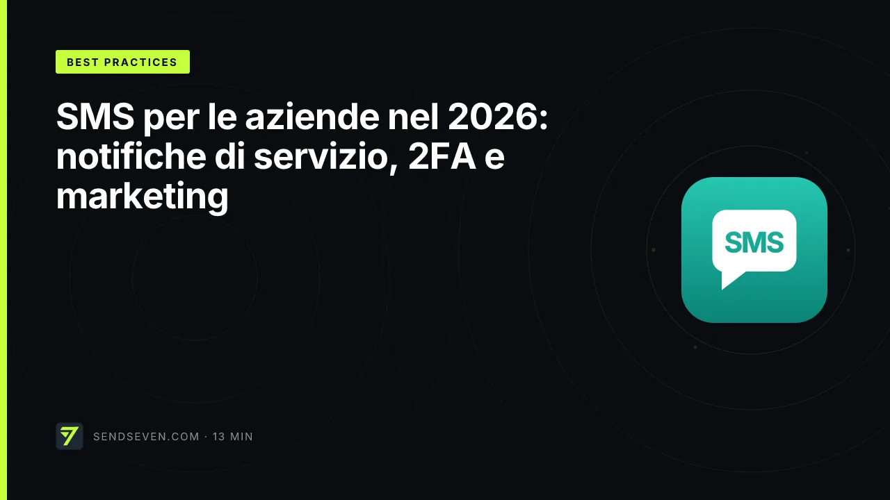SMS per le aziende nel 2026: notifiche di servizio, 2FA e marketing