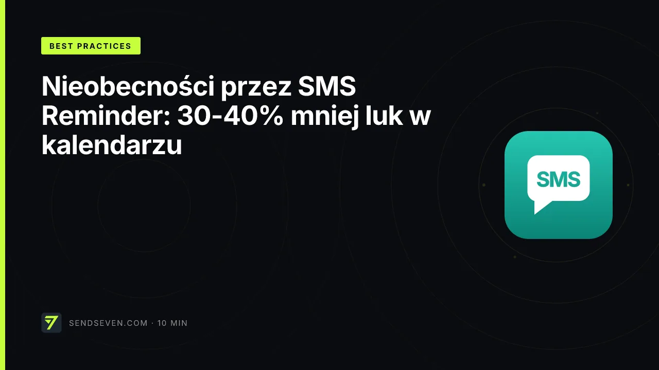 Nieobecności przez SMS Reminder: 30-40% mniej luk w kalendarzu