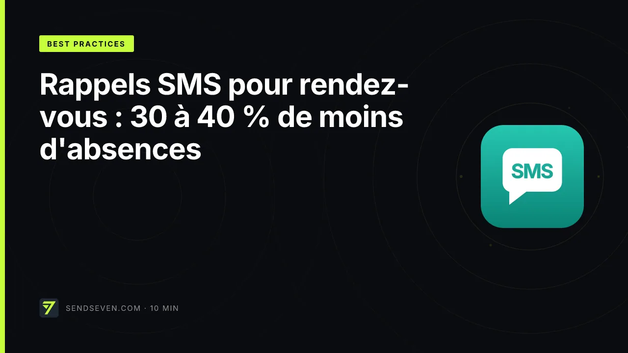 Rappels SMS pour rendez-vous : 30 à 40 % de moins d'absences