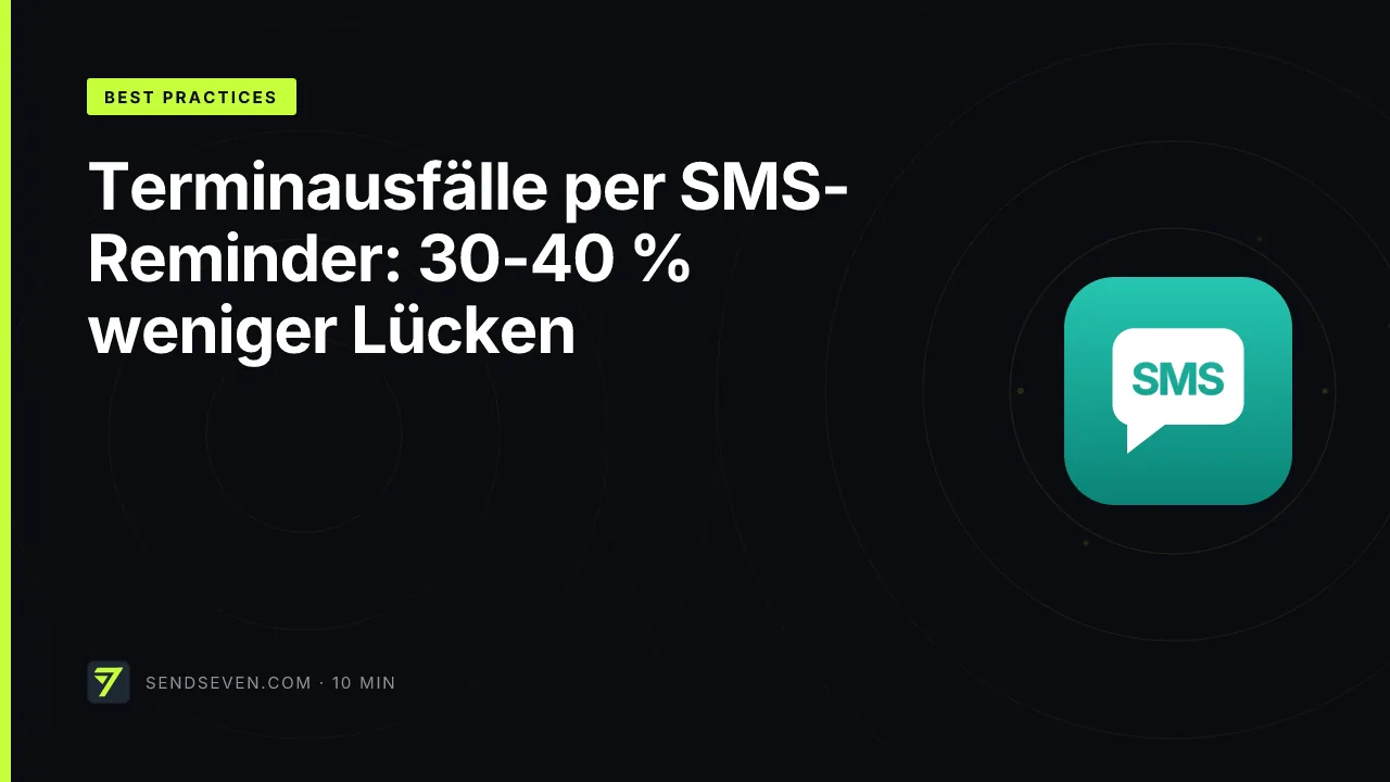 Terminausfälle per SMS-Reminder: 30-40 % weniger Lücken