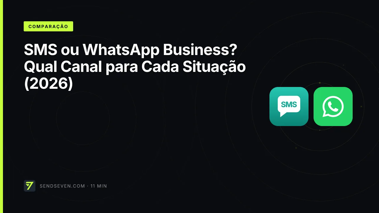 SMS ou WhatsApp Business? Qual Canal para Cada Situação (2026)