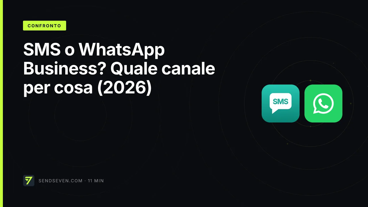 SMS o WhatsApp Business? Quale canale per cosa (2026)