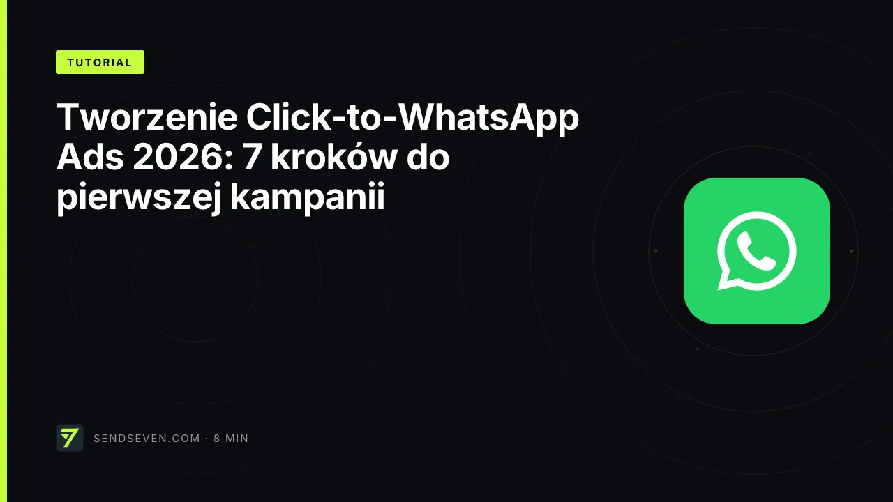 Tworzenie Click-to-WhatsApp Ads 2026: 7 kroków do pierwszej kampanii