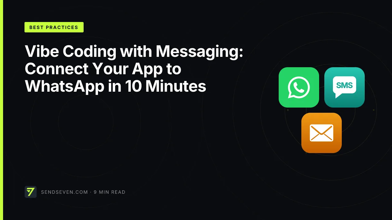 Vibe Coding with Messaging: Connect Your App to WhatsApp in 10 Minutes