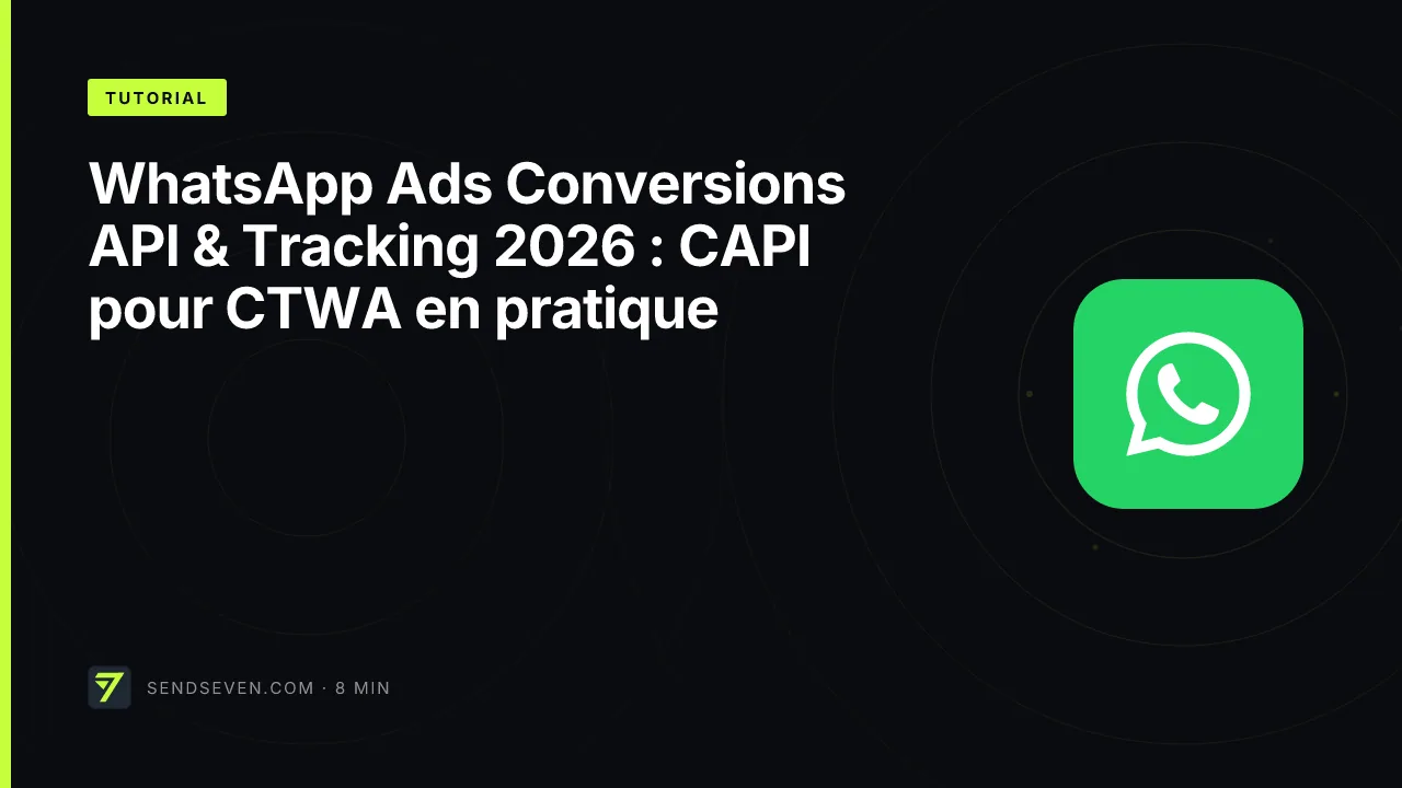 WhatsApp Ads Conversions API & Tracking 2026 : CAPI pour CTWA en pratique
