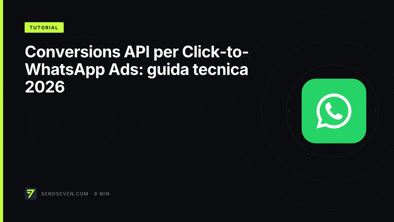 Conversions API per Click-to-WhatsApp Ads: guida tecnica 2026