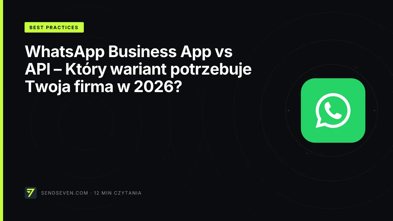 WhatsApp Business App vs API – Który wariant potrzebuje Twoja firma w 2026?