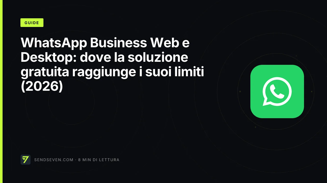 WhatsApp Business Web e Desktop: dove la soluzione gratuita raggiunge i suoi limiti (2026)
