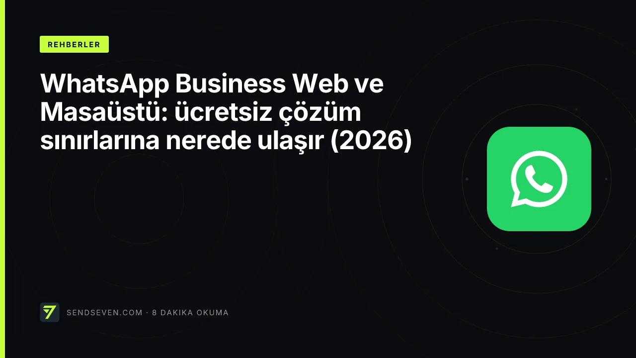 WhatsApp Business Web ve Masaüstü: ücretsiz çözüm sınırlarına nerede ulaşır (2026)