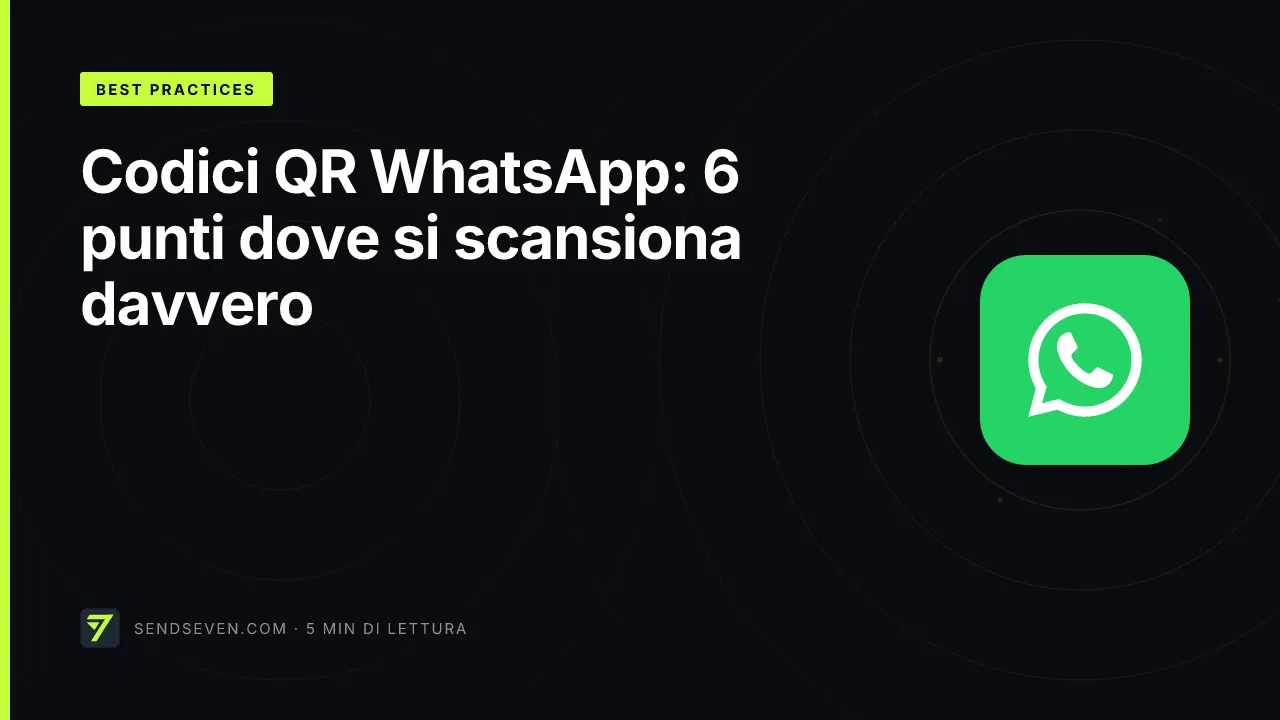 Codici QR WhatsApp: 6 punti dove si scansiona davvero