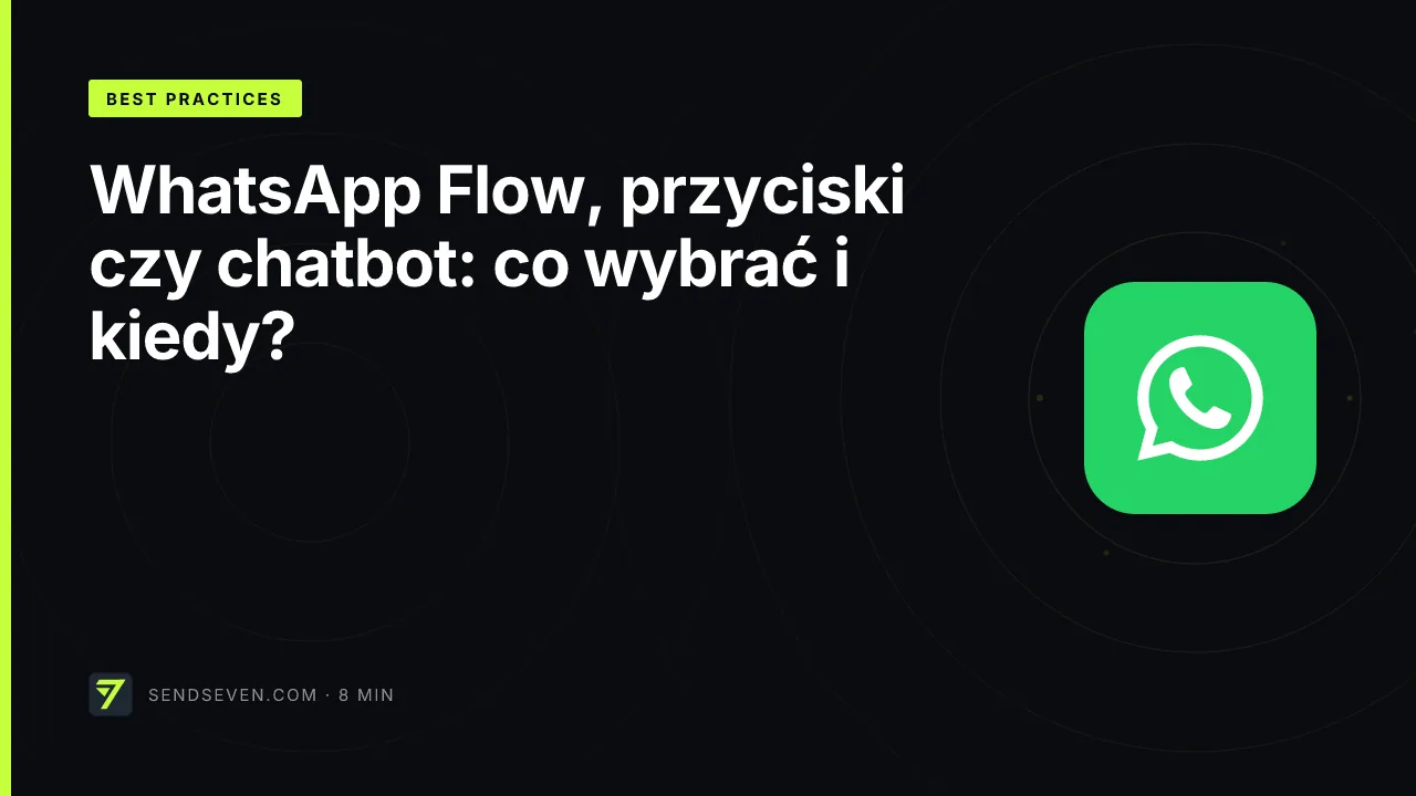 WhatsApp Flow, przyciski czy chatbot: co wybrać i kiedy?
