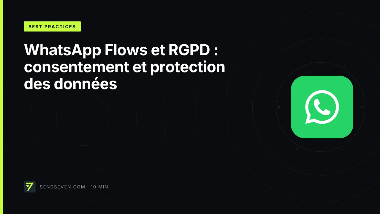 WhatsApp Flows et RGPD : consentement et protection des données