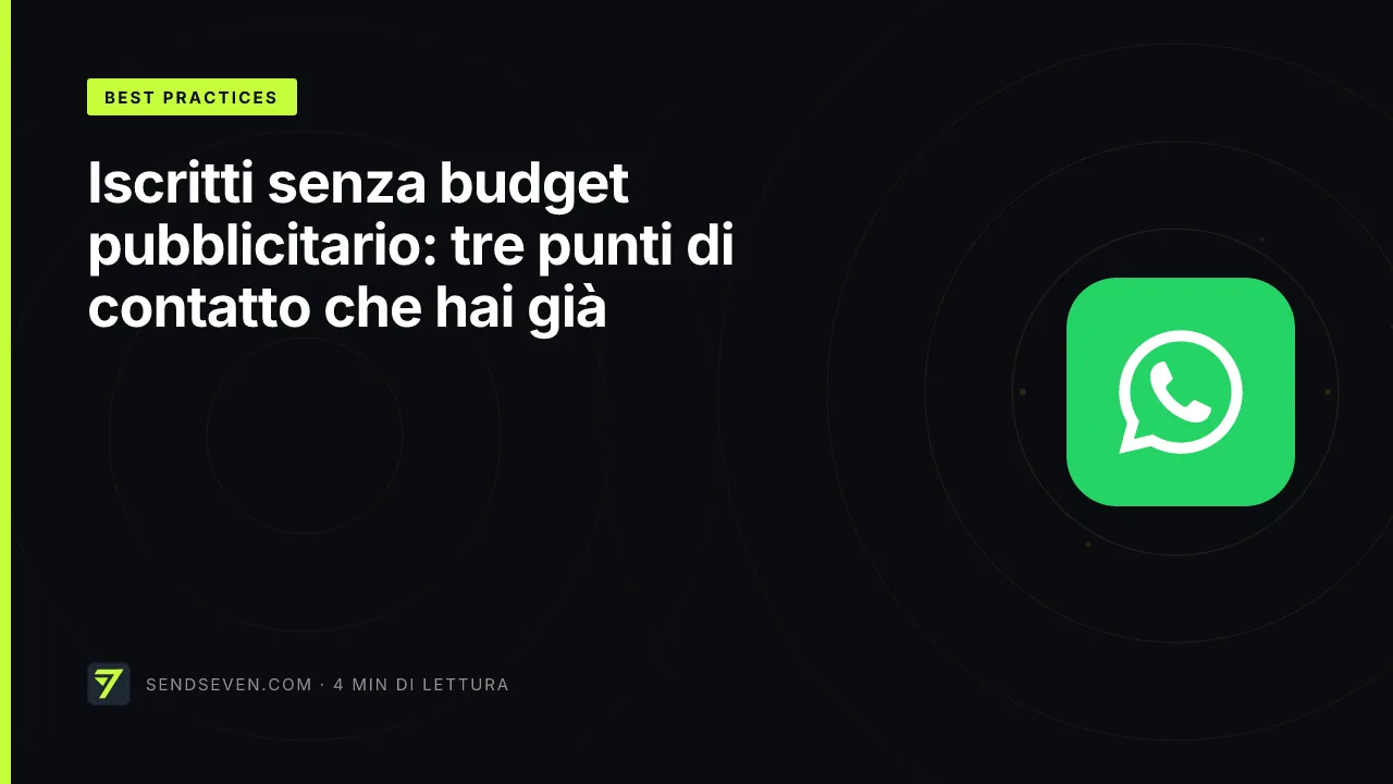 Iscritti senza budget pubblicitario: tre punti di contatto che hai già