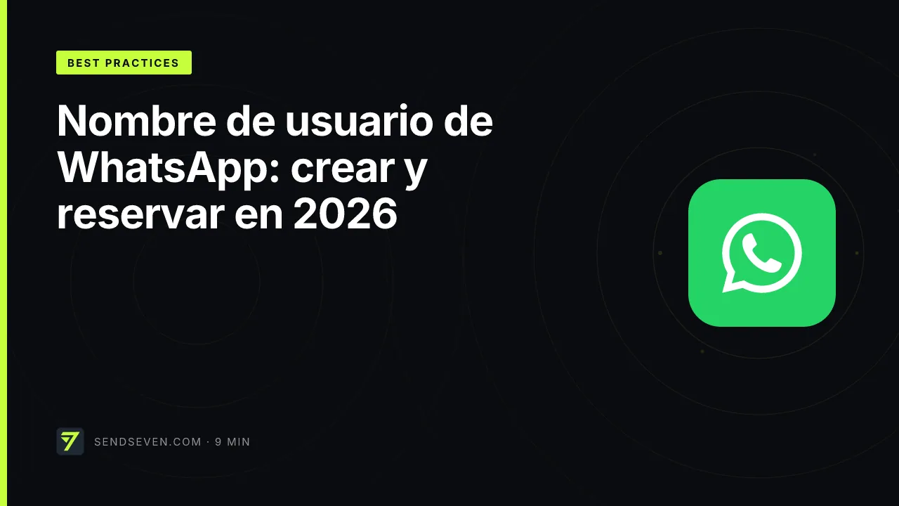Nombre de usuario de WhatsApp: crear y reservar en 2026