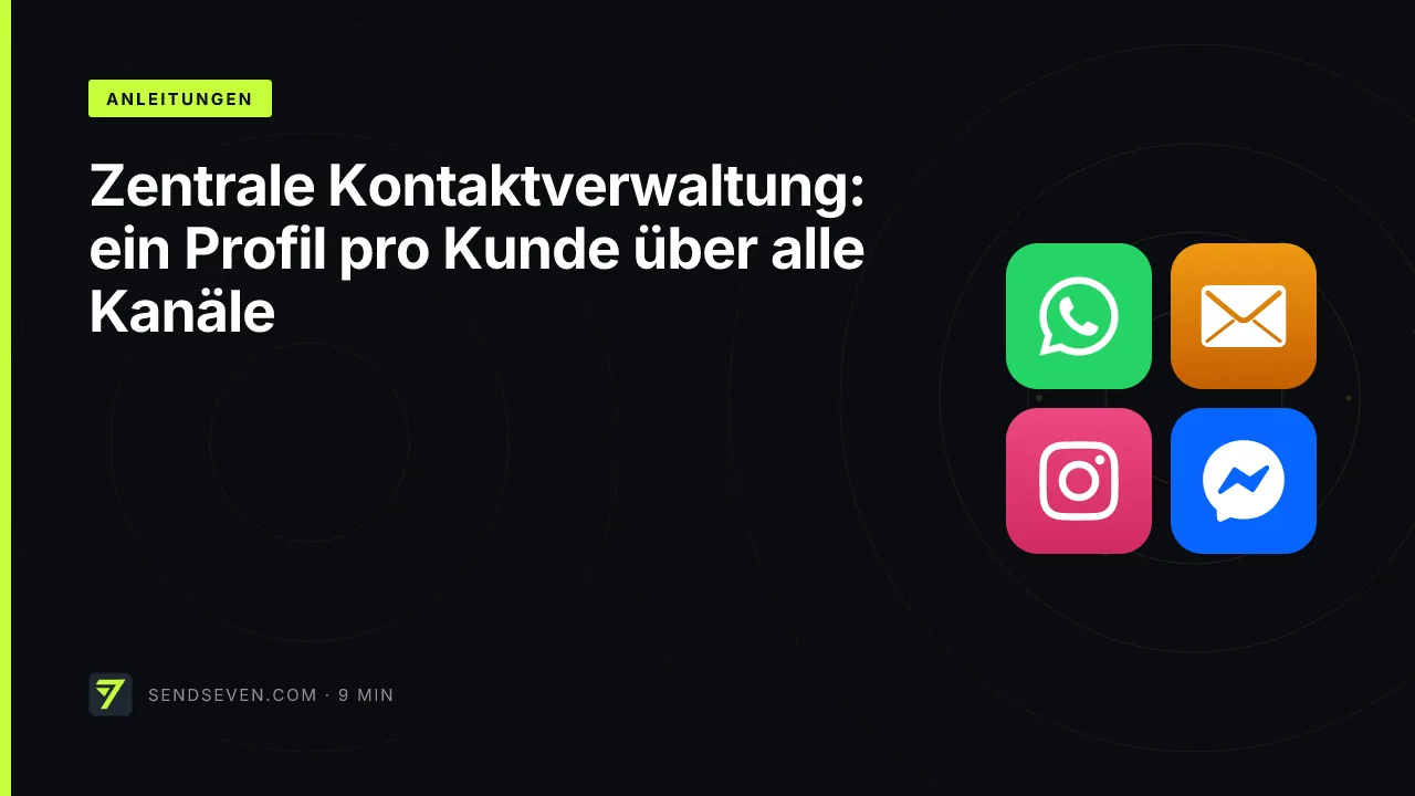Zentrale Kontaktverwaltung: ein Profil pro Kunde über alle Kanäle